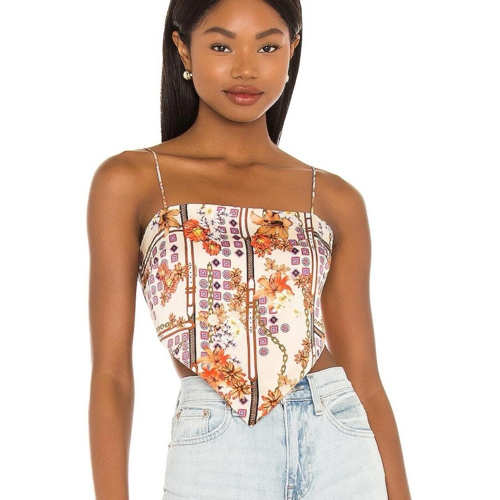 NWT Superdown Clopped tie back tank